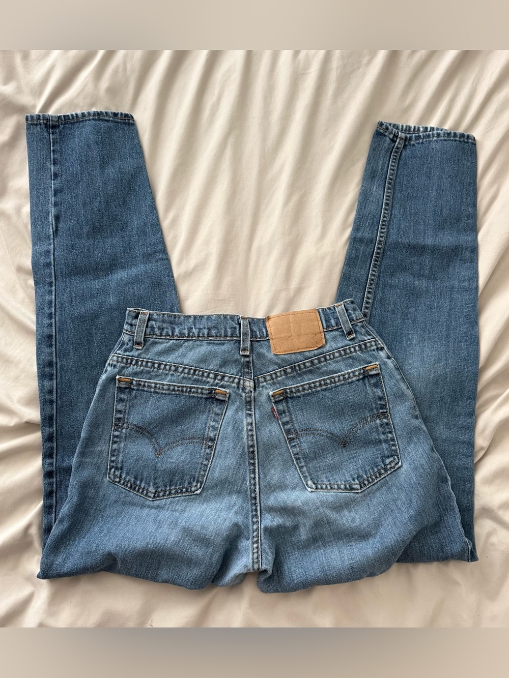 Vintage 90s Levis Blue Jeans Womens High Waisted USA Made Factory 532 Straight